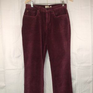L.L. Bean Velvet Velour straight leg purple Women’s pants Size 8